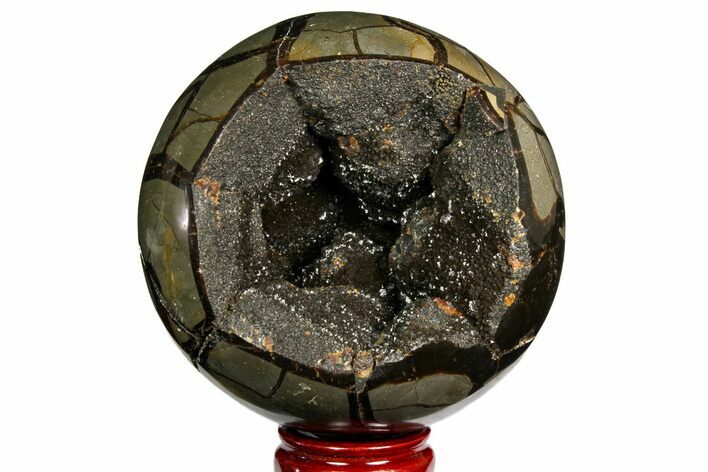 Polished Septarian Geode Sphere - Madagascar #157299
